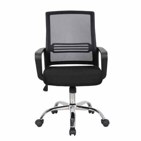 Scaun de birou ergonomic ZELENS, mesh/textil, Negru [2]