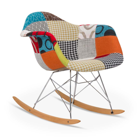 Scaune de dining - Scaun balansoar Valeria, multicolor, stofa
