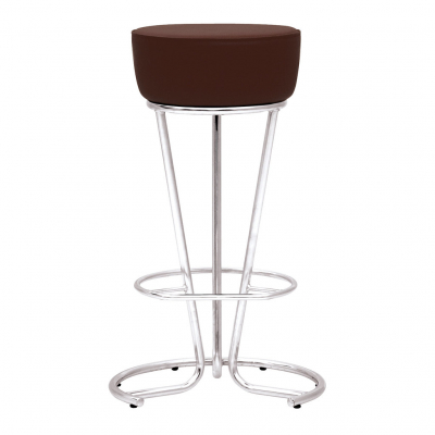 Mobilier pentru bucătărie - Scaun bar cafenea Loraine Hoker, Wenge piele ecologica