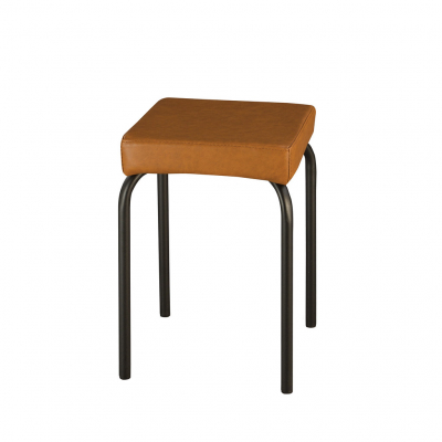 Bucătărie - Scaun bucatarie Avida Black, Aramiu piele ecologica