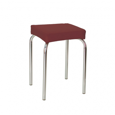 Mobilier pentru bucătărie - Scaun bucatarie Avida Chrome, Carmin piele ecologica