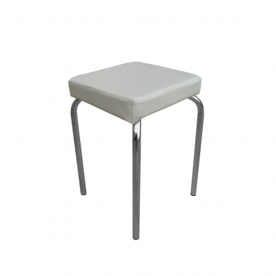 Scaun bucatarie Avida Chrome, Crem piele ecologica [1]