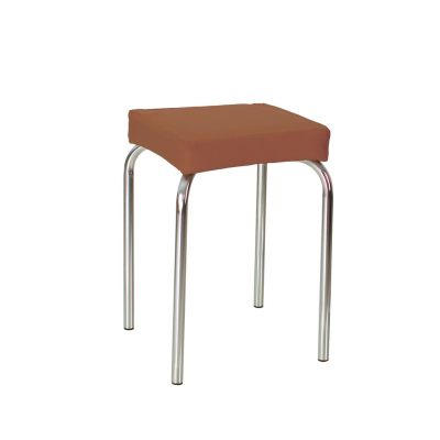 Scaune de bucătărie - Scaun bucatarie Avida Chrome, Maro piele ecologica