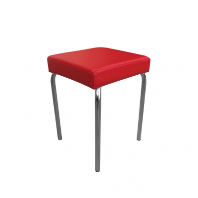 Scaun bucatarie Avida Chrome, Rosu piele ecologica [1]