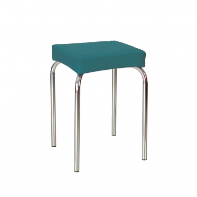 Mobilier pentru bucătărie - Scaun bucatarie Avida Chrome, Verde pin piele ecologica