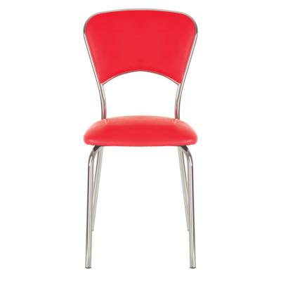 Mobilier pentru bucătărie - Scaun bucatarie Barney Plus, Rosu piele ecologica