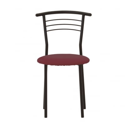 Scaun bucatarie Baroque Black, Carmin piele ecologica [1]