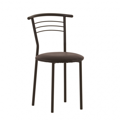 Mobilier pentru bucătărie - Scaun bucatarie Baroque Black, Negru piele ecologica