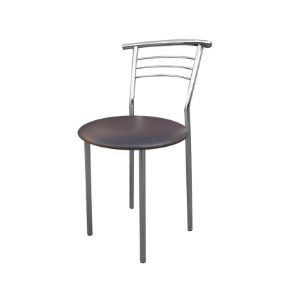 Bucătărie - Scaun bucatarie Baroque Chrome, Wenge piele ecologica