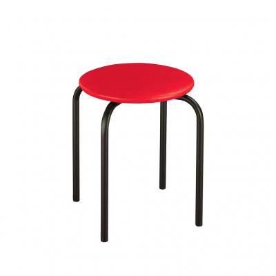 Mobilier pentru bucătărie - Scaun bucatarie Home Black, Rosu piele ecologica