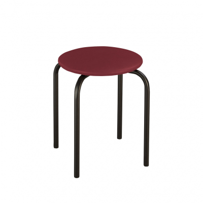 Scaune de bucătărie - Scaun bucatarie Home Black, Visiniu piele ecologica