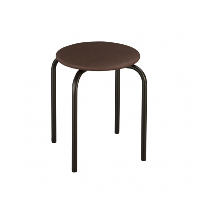 Mobilier pentru bucătărie - Scaun bucatarie Home Black, Wenge piele ecologica