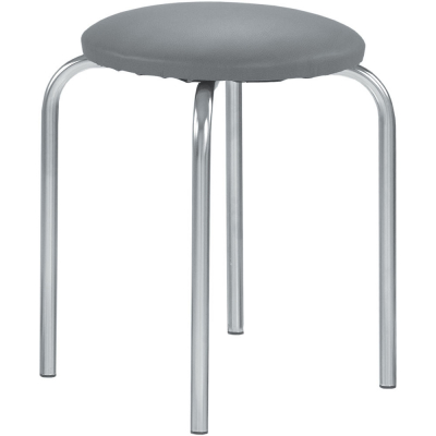 Mobilier pentru bucătărie - Scaun bucatarie Home, Gri piele ecologica