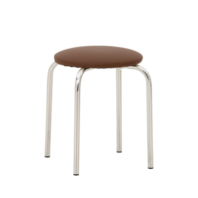 Mobilier pentru bucătărie - Scaun bucatarie Home, Maro piele ecologica