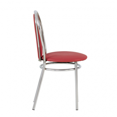Scaun bucatarie  Kimi Chrome, Carmin piele ecologica [2]