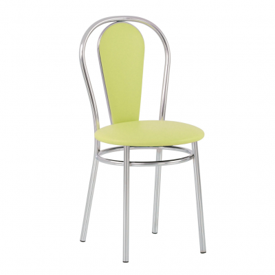 Mobilier pentru bucătărie - Scaun bucatarie  Kimi Chrome, Oliv piele ecologica