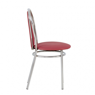 Scaun bucatarie  Kimi Chrome, Visiniu piele ecologica [2]