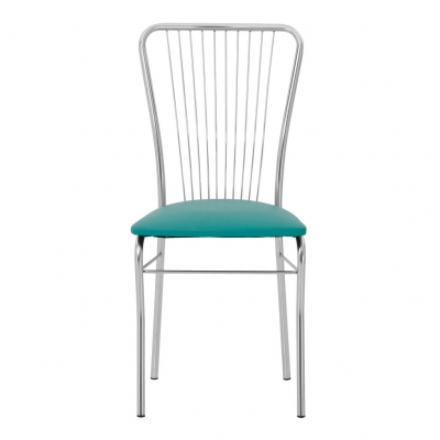 Scaun bucatarie Laval Chrome, Verde pin piele ecologica [1]