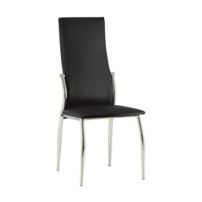 Mobilier pentru bucătărie - Scaun bucatarie Mark, Negru piele ecologica