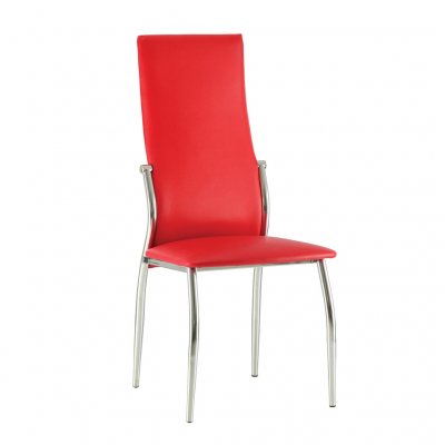 Mobilier pentru bucătărie - Scaun bucatarie Mark, Rosu piele ecologica