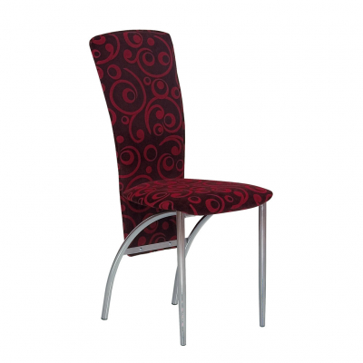 Mobilier pentru bucătărie - Scaun bucatarie Nora Chrome, Rosu stofa