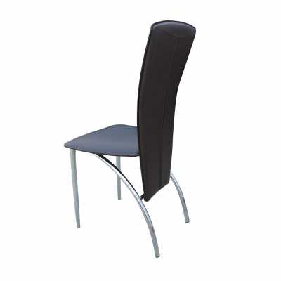 Scaun bucatarie Nora Chrome, Wenge piele ecologica [2]
