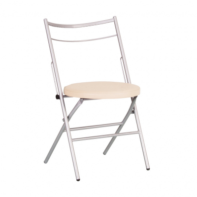 Bucătărie - Scaun bucatarie Nordic Alu, Crem piele ecologica