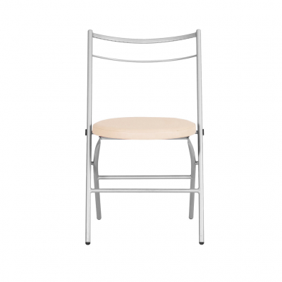Scaun bucatarie Nordic Alu, Crem piele ecologica [1]