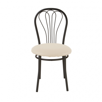 Scaun bucatarie Picard Black, Crem piele ecologica [1]
