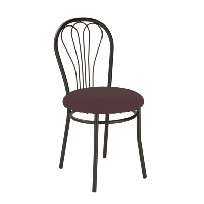 Mobilier pentru bucătărie - Scaun bucatarie Picard Black, Wenge piele ecologica