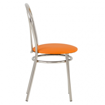 Scaun bucatarie Picard Chrome, Portocaliu piele ecologica [2]