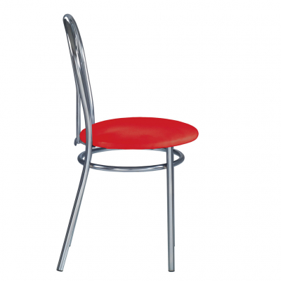 Scaun bucatarie Picard Chrome, Rosu piele ecologica [2]