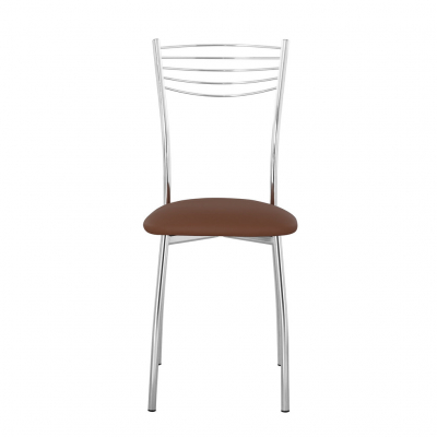 Scaun bucatarie Sara Chrome, Maro piele ecologica [1]