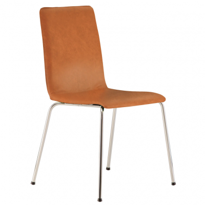 Mobilier pentru bucătărie - Scaun bucatarie Sidney, Aramiu piele ecologica
