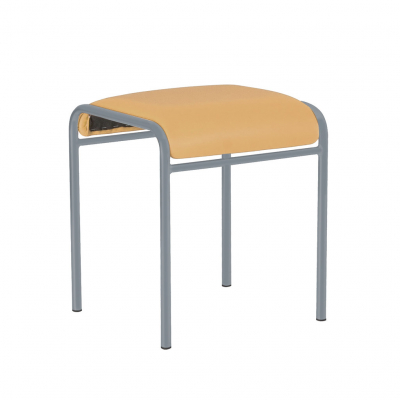 Mobilier pentru bucătărie - Scaun bucatarie Timber Alu, Ocru piele ecologica