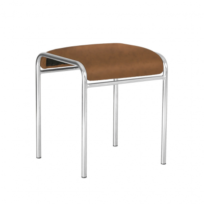 Bucătărie - Scaun bucatarie Timber Chrome, Aramiu piele ecologica