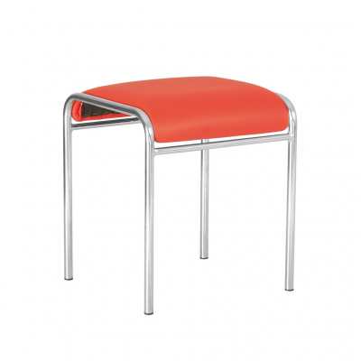 Mobilier pentru bucătărie - Scaun bucatarie Timber Chrome, Rosu piele ecologica