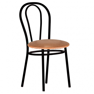 Scaun bucatarie Velvet Black, Aramiu piele ecologica [1]