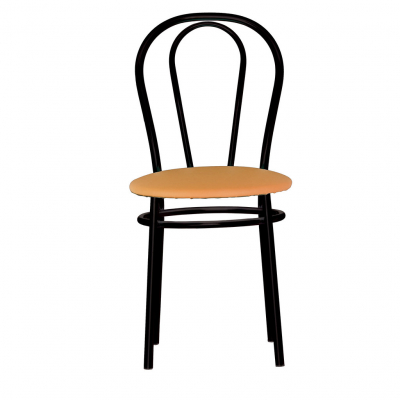 Mobilier pentru bucătărie - Scaun bucatarie Velvet Black, Ocru piele ecologica