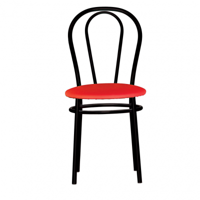 Mobilier pentru bucătărie - Scaun bucatarie Velvet Black, Rosu piele ecologica