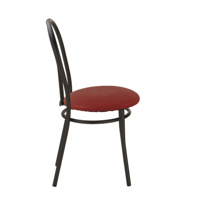 Scaun bucatarie Velvet Black, Visiniu piele ecologica [2]