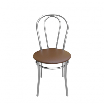 Scaun bucatarie Velvet Chrome, Maro piele ecologica [1]