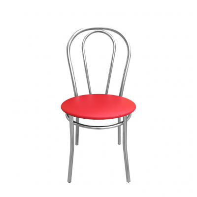Scaun bucatarie Velvet Chrome, Rosu piele ecologica [1]