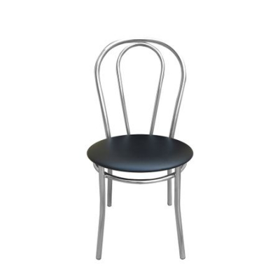 Scaun bucatarie Velvet Chrome1, Negru piele ecologica [1]