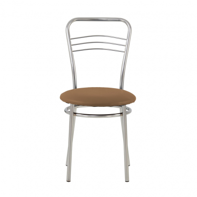 Scaun bucatarie Vera Chrome, Maro piele ecologica [1]