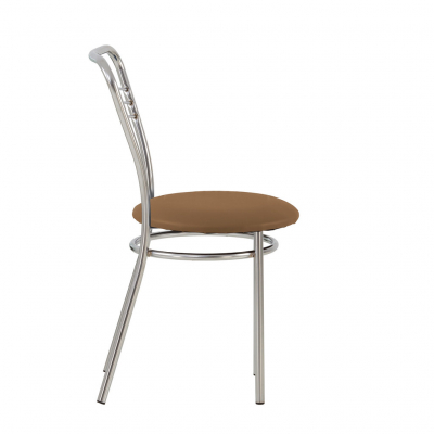 Scaun bucatarie Vera Chrome, Maro piele ecologica [2]