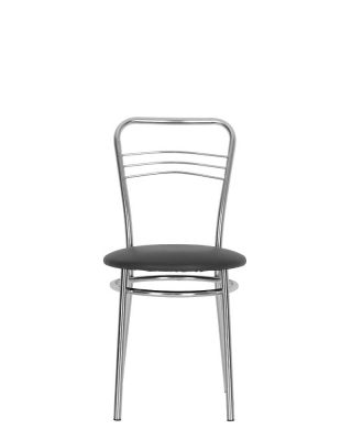 Mobilier pentru bucătărie - Scaun bucatarie Vera Chrome, Negru piele ecologica