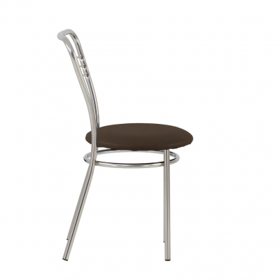 Scaun bucatarie Vera Chrome, Wenge piele ecologica [1]