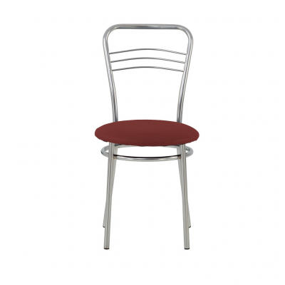 Scaun bucatarie Vera Chrome1, Carmin piele ecologica [1]