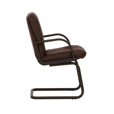 Scaun conferinta MAVIS CF LB, Brun inchis piele ecologica [2]